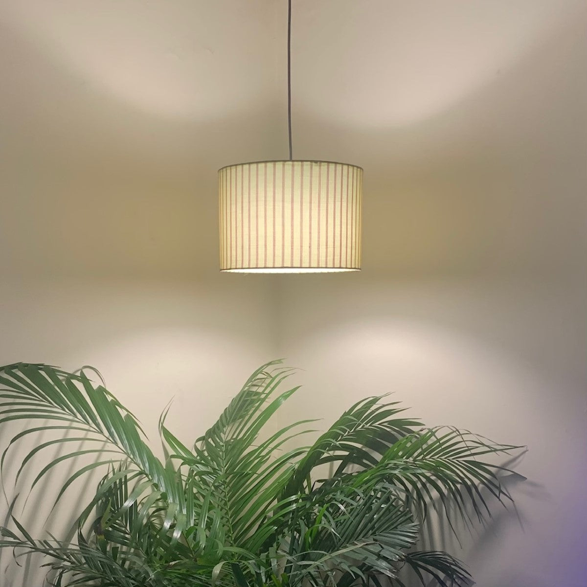 Pista Green Maheshwari Drum Lampshade (Medium)