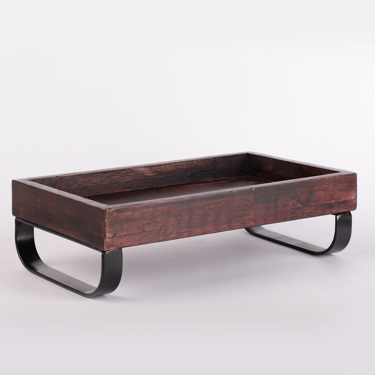 Raised Wooden Finished Serving Tray