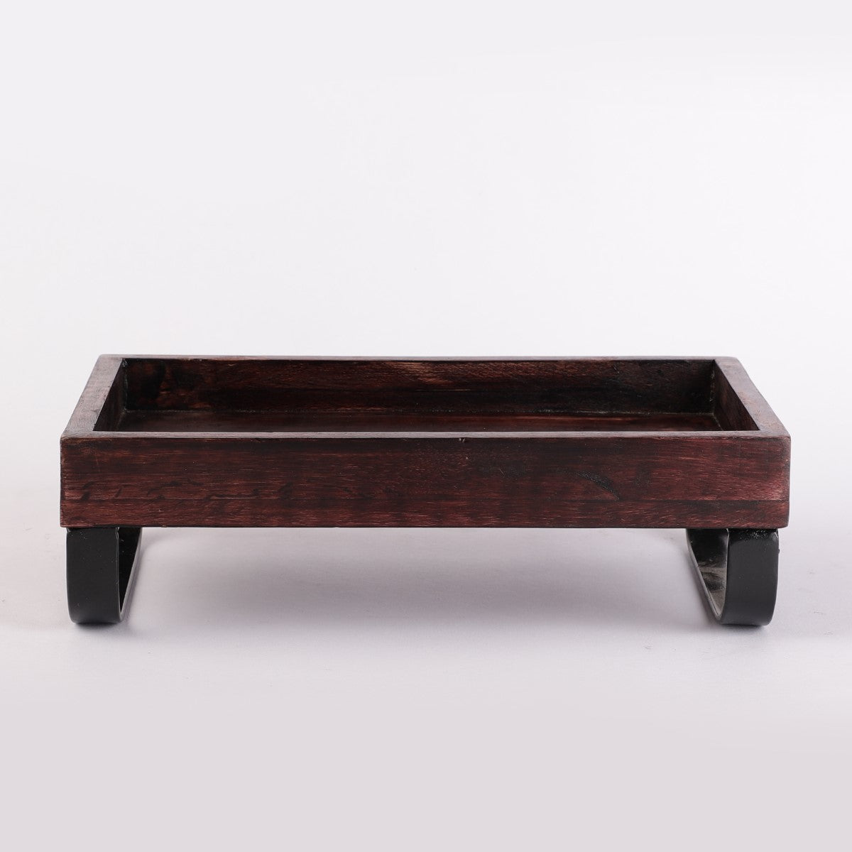 Raised Wooden Finished Serving Tray