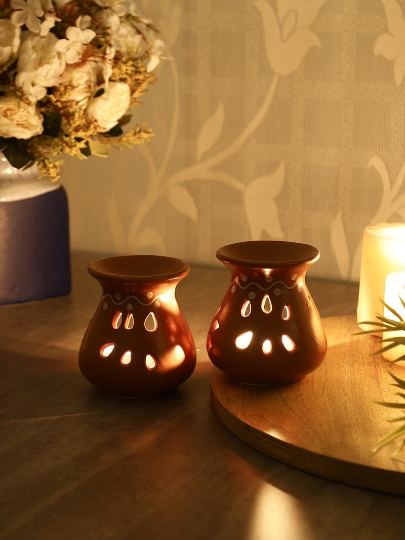 Candle Operated Aroma Diffuser with Tea Lights (Pack of 2)