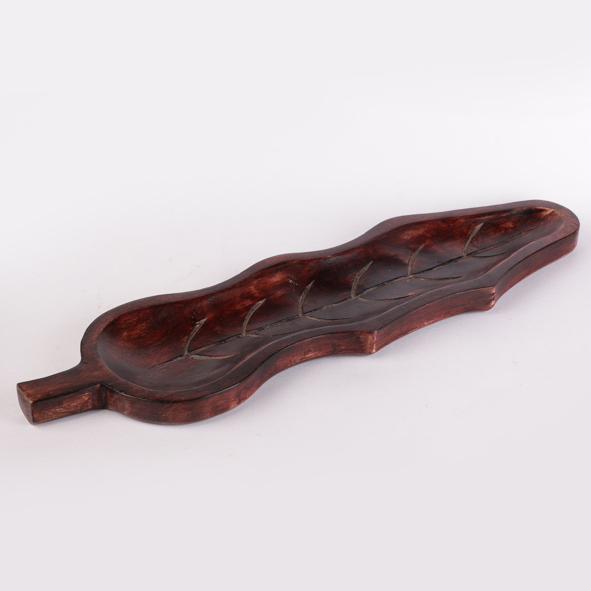 Leaf Shaped Wooden Serving Platter