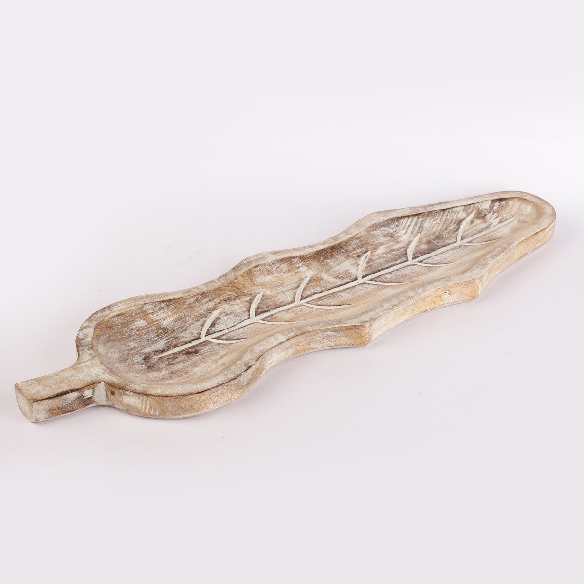 Leaf Shaped Wooden Serving Platter
