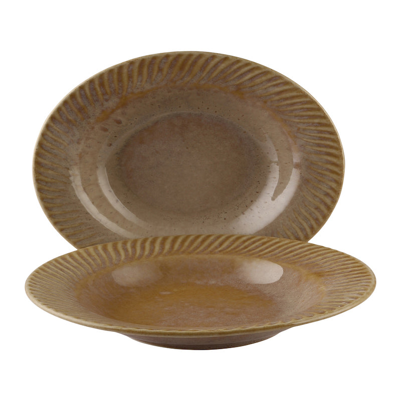 Ceramic Hand-Painted Plate - Set of 2 Plates (Gold, 7 Inch)