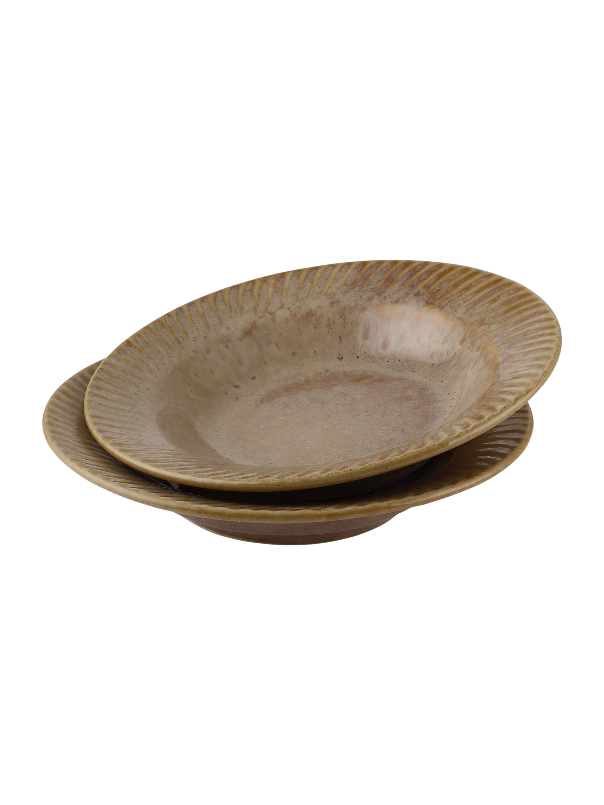 Ceramic Hand-Painted Plate - Set of 2 Plates (Gold, 7 Inch)