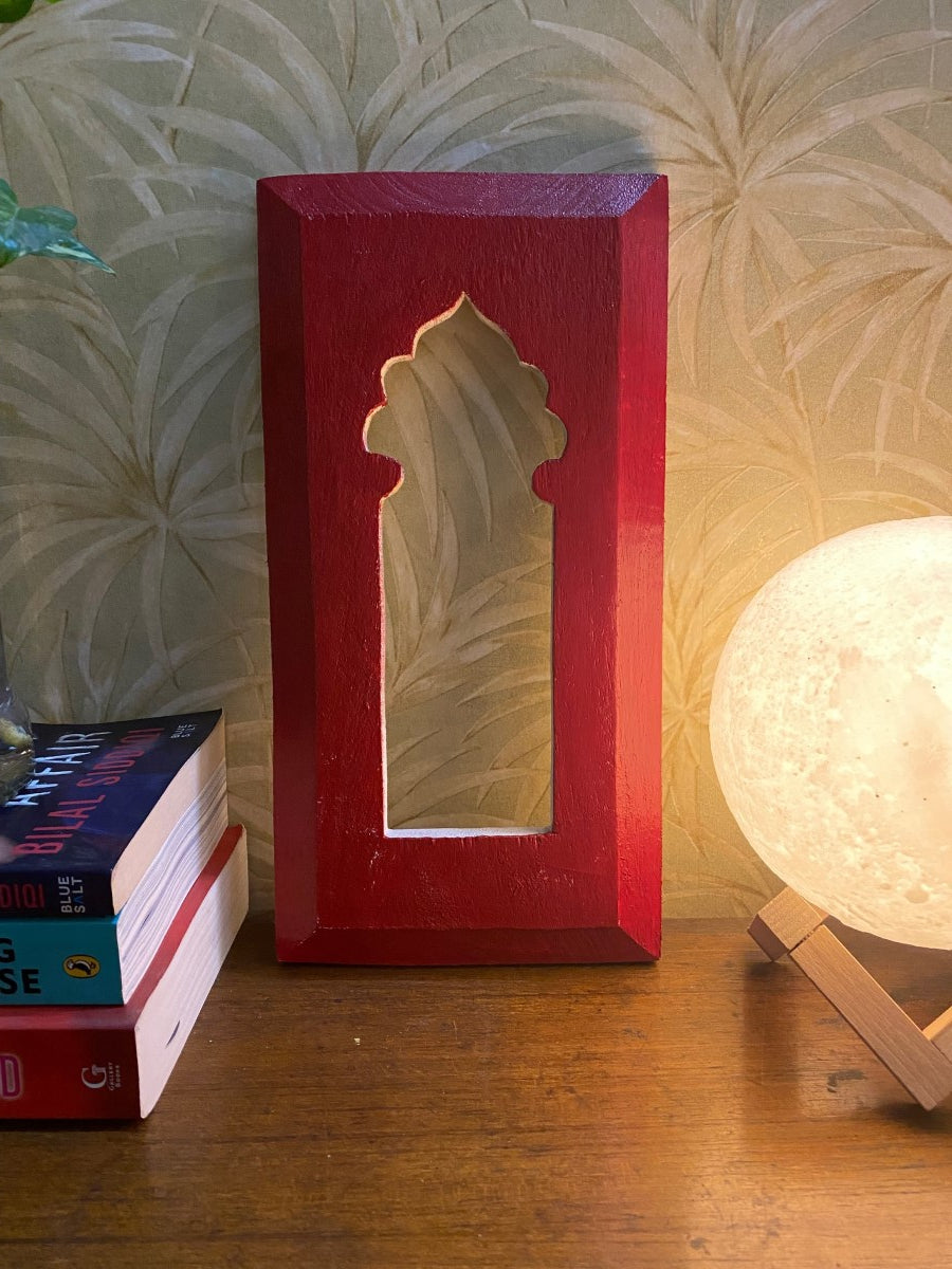 Red Jharokha Wall Frame