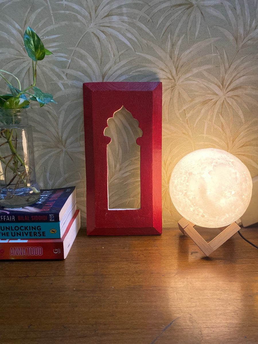 Red Jharokha Wall Frame