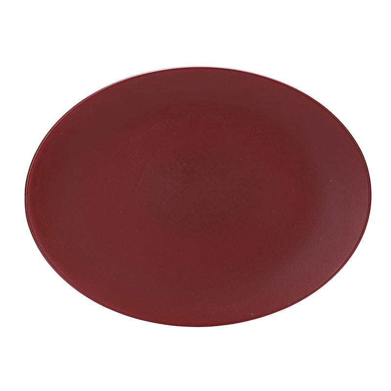 Matte Magenta Hand Painted Ceramic Dinner Plates (Set of 2)