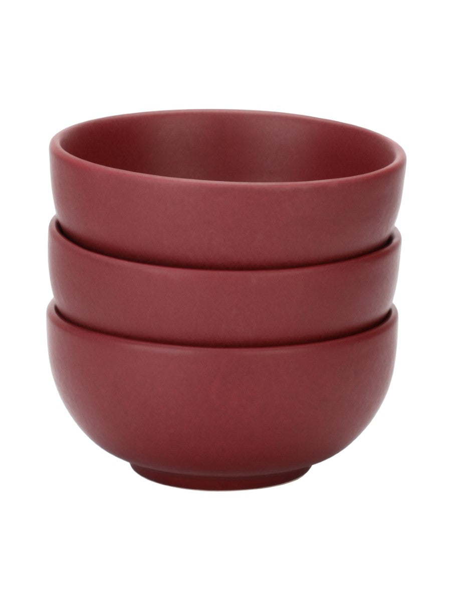 Maroon Ceramic Bowls (Pack of 6)