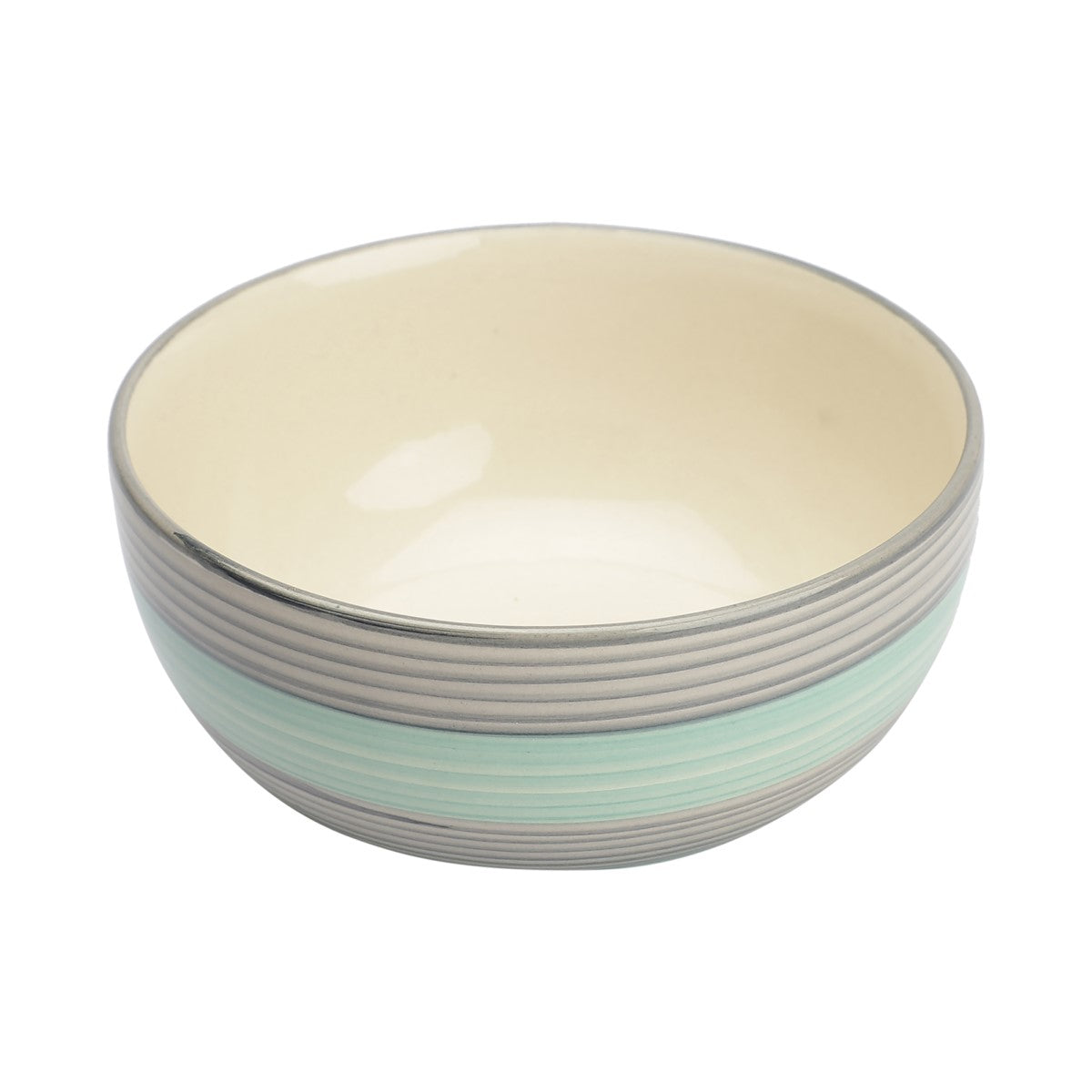 Green & Grey Ceramic Mixing Bowls (Set of 4)