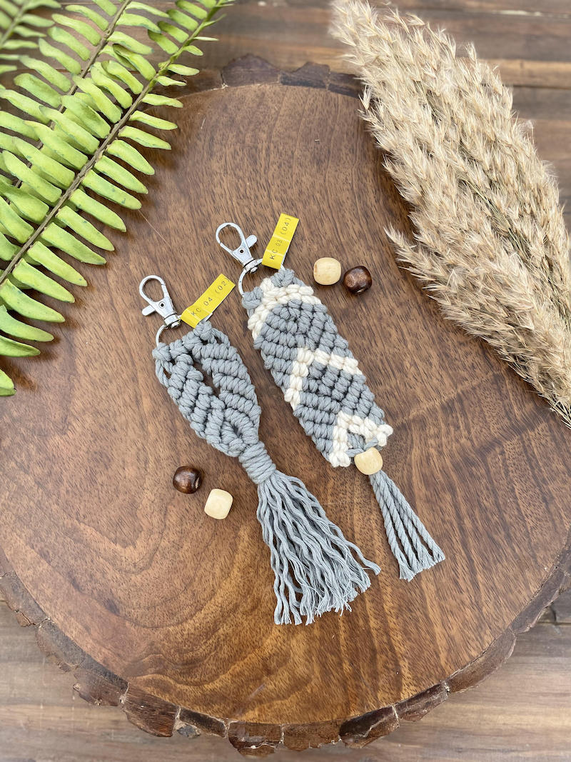 Handcrafted Cotton Key Chain with Lobster Clasp