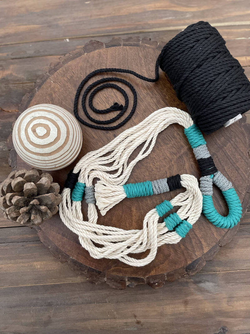 Handcrafted Knotted Macrame  Plant Hanger