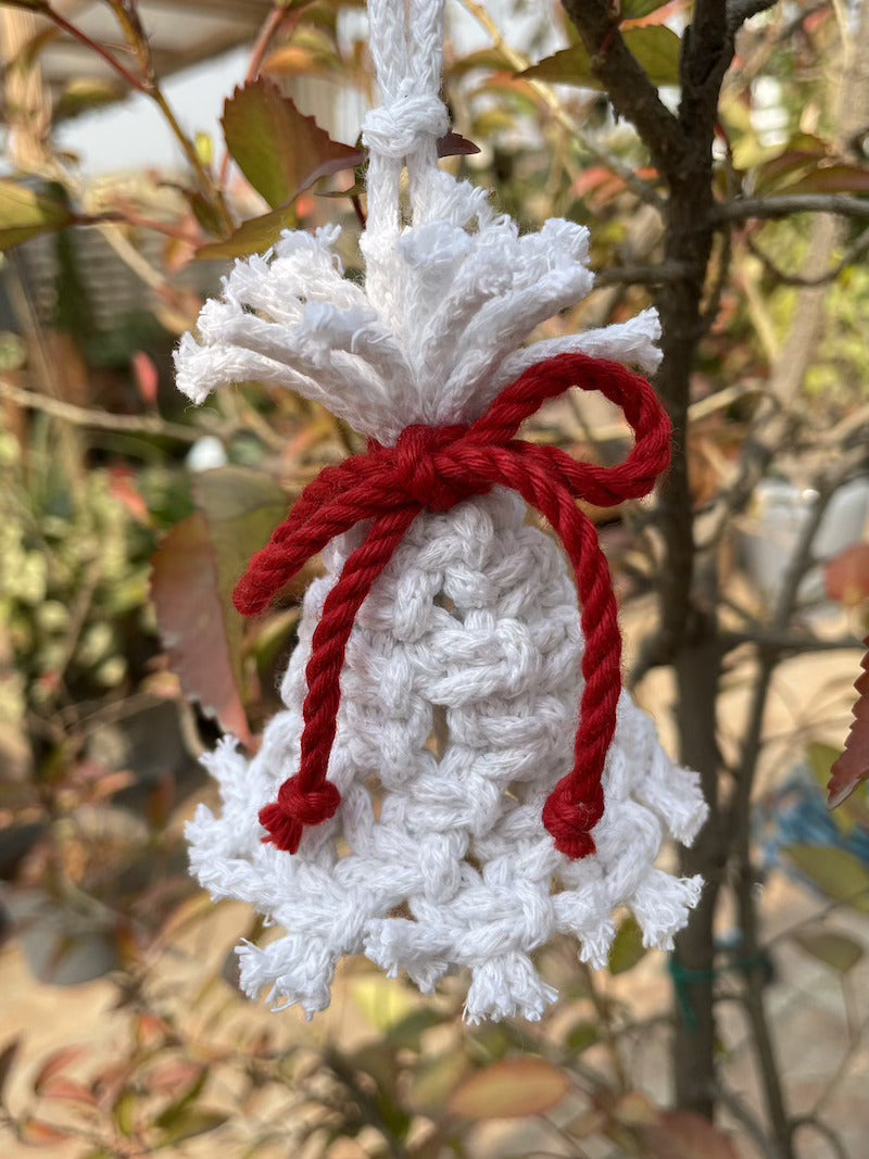 Handcrafted Knotted Natural Macrame Cotton Bell