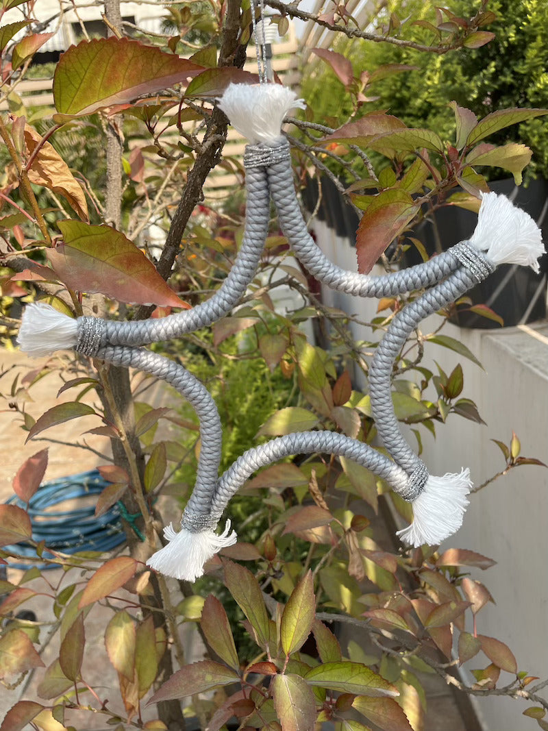 Handcrafted Knotted Natural Macrame Cotton Star