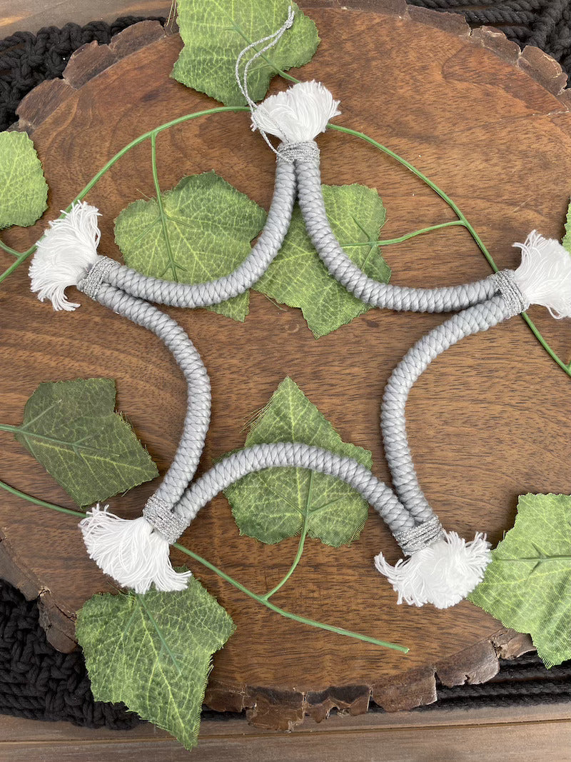 Handcrafted Knotted Natural Macrame Cotton Star