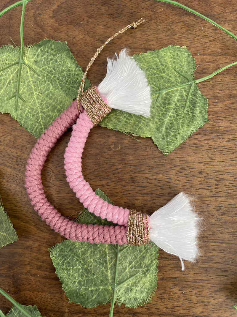 Handcrafted Knotted Natural Macrame Cotton Moon