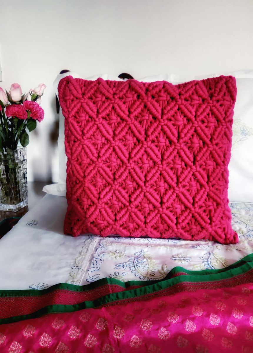 Handmade Macrame Cushion Cover