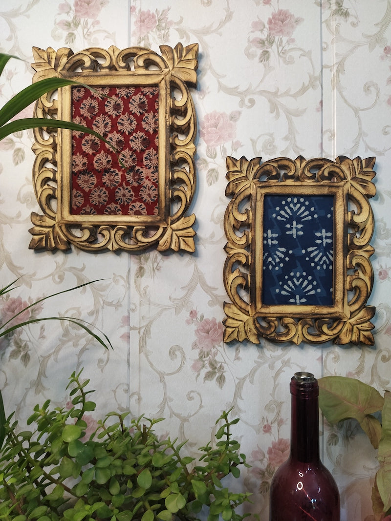 Wall Decorative Frame Set with Fabric (Pack of 2)
