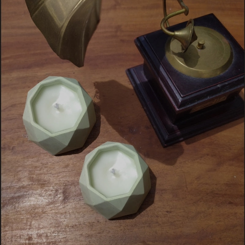 Green Jasmine Fragrance Candle Jars  (Set of 2)