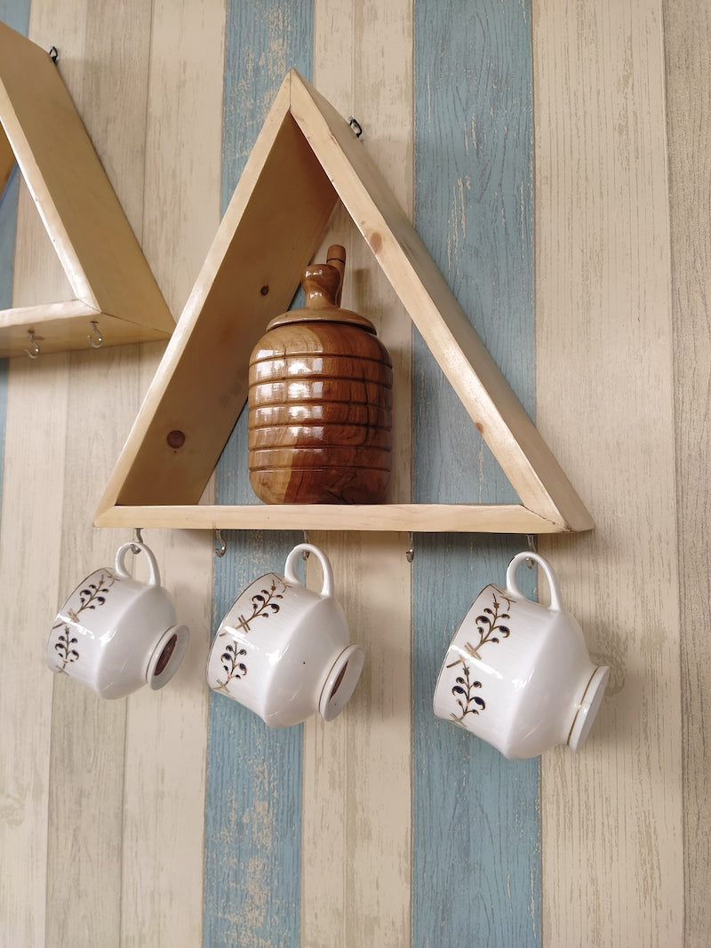 Keyholder cum Floating Wall Shelf (Set of 2)