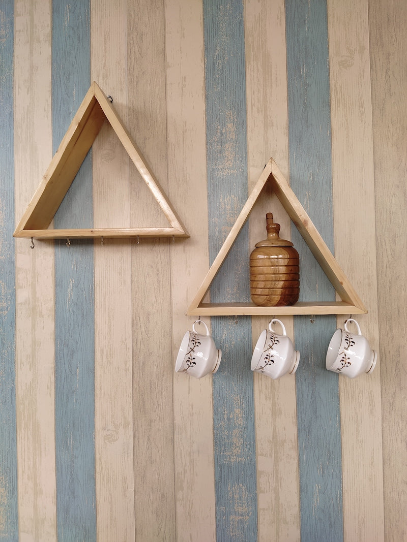 Keyholder cum Floating Wall Shelf (Set of 2)