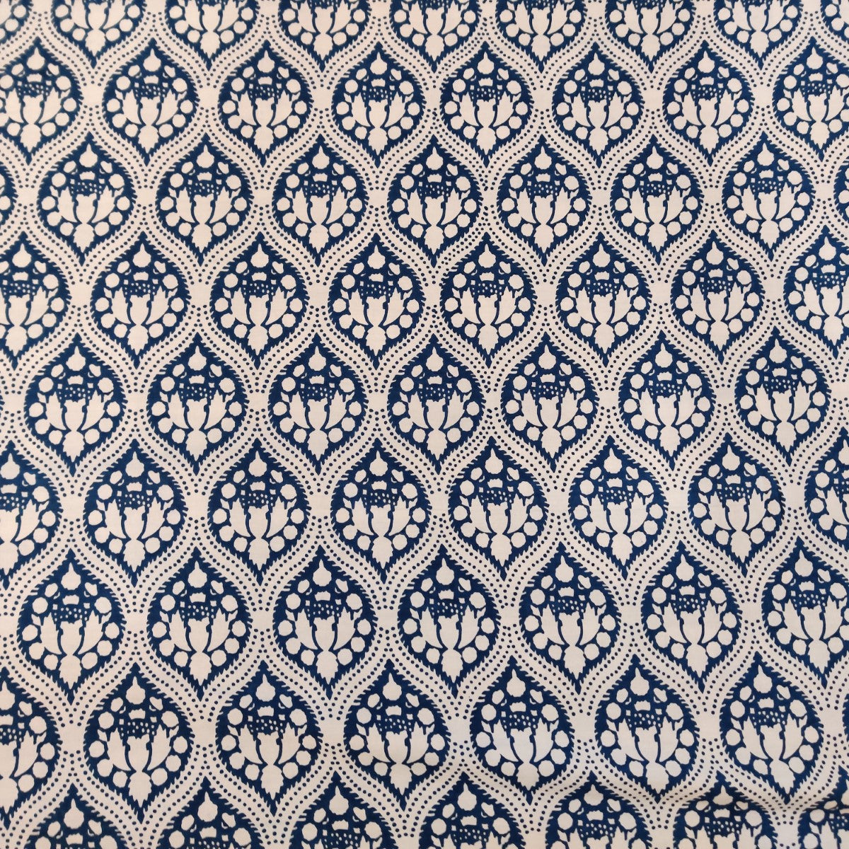 Indigo Blue Cotton Bedsheet With Pillow Covers