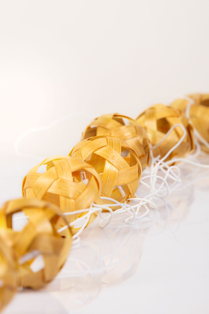 Bamboo Handmade Fairy Light /Festive Decorative Light-Ball Design