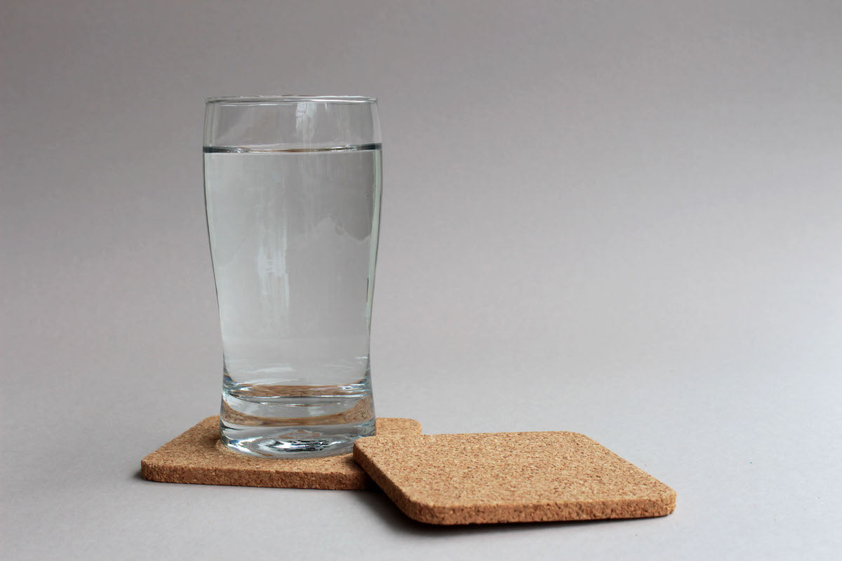 Square Natural Cork Coasters (Set of 6)