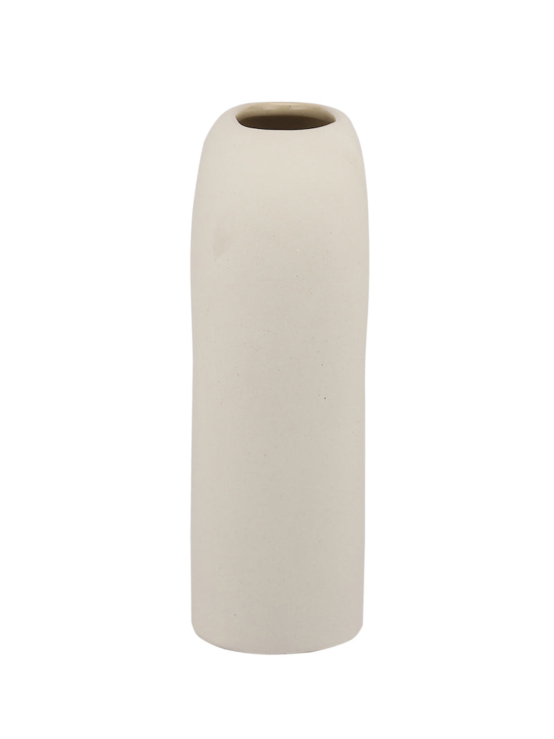 White U-Shape Decorative Vase