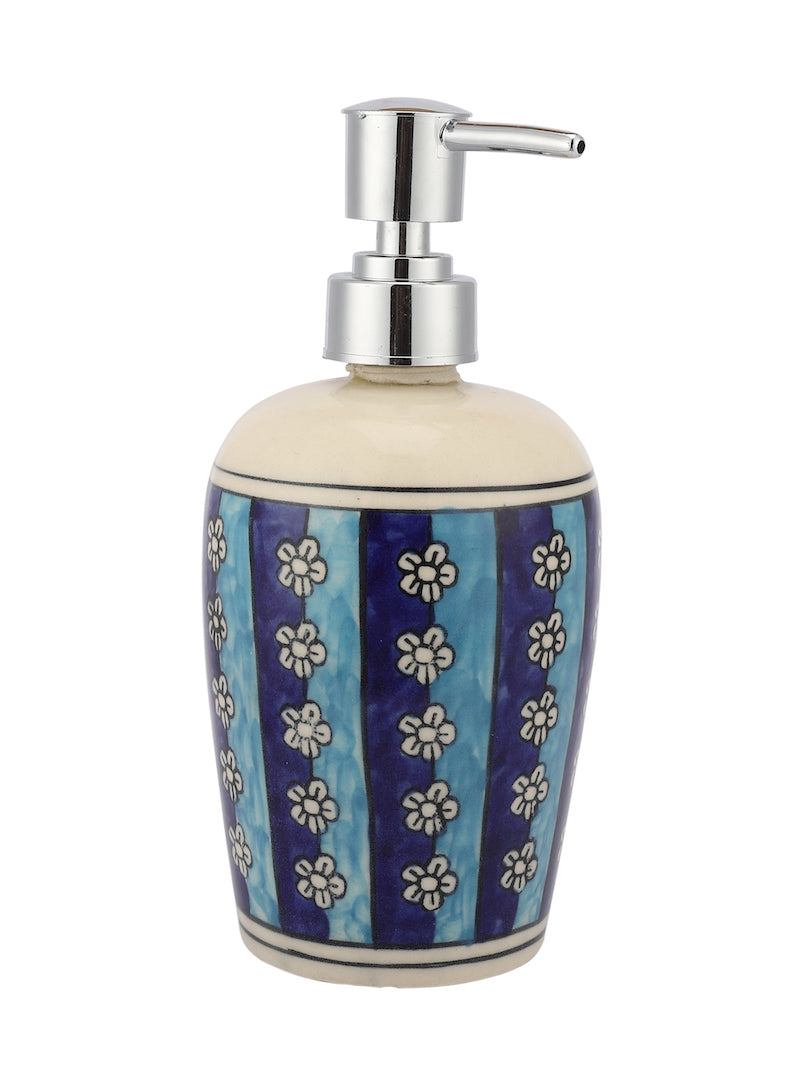 Blue Hand Painted Contemporary Bathroom Set (Pack of 4)