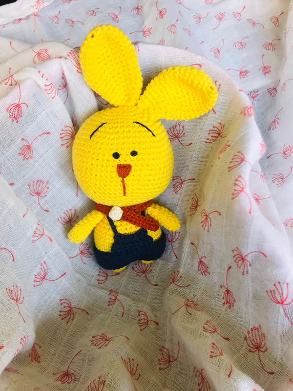 Yellow Handmade Hoppy The Bunny