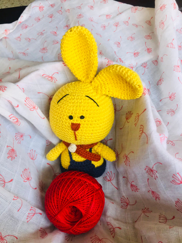 Yellow Handmade Hoppy The Bunny