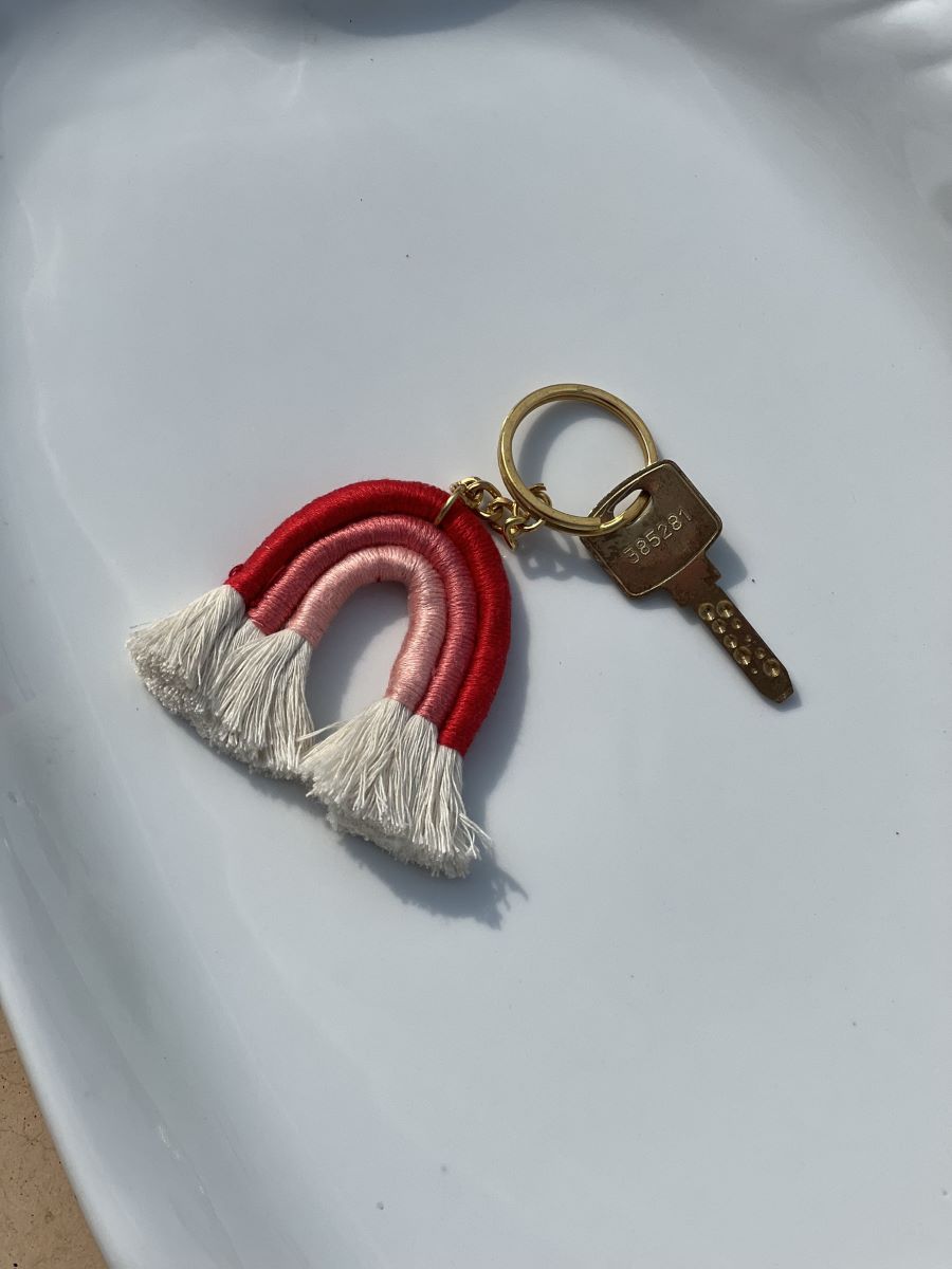 Macrame Handmade Rainbow Keychain (Set of 2/4)