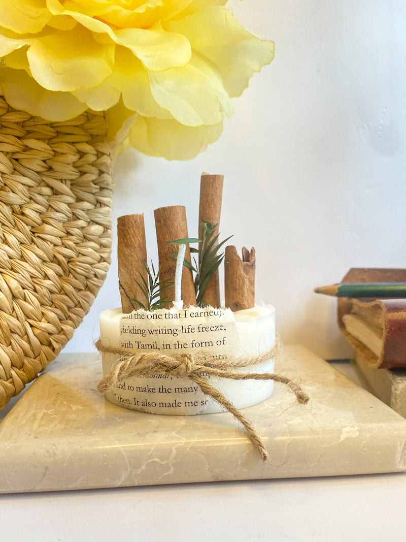 Cinnamon Pillar Soy Wax Candle