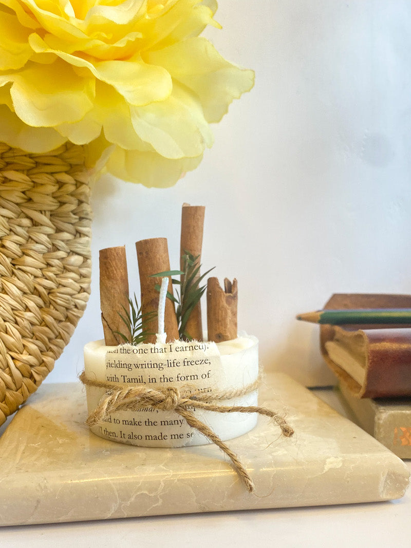 Cinnamon Pillar Soy Wax Candle