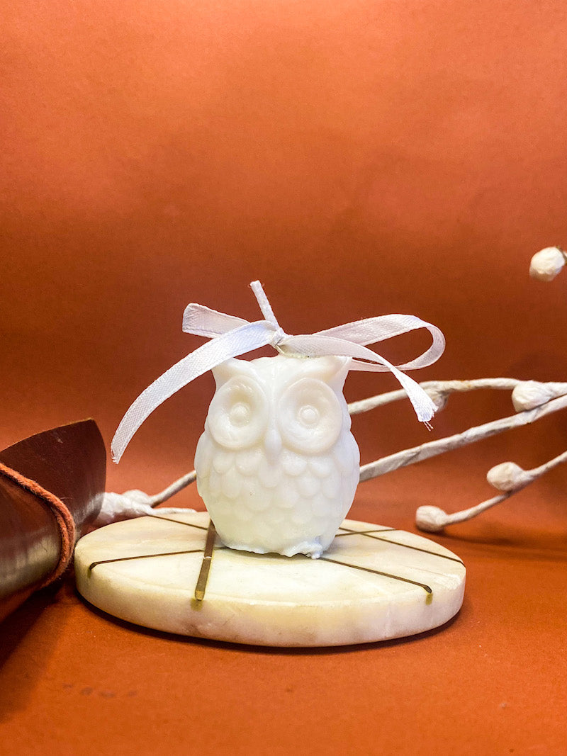 The Good Omen Owl Shaped Candle