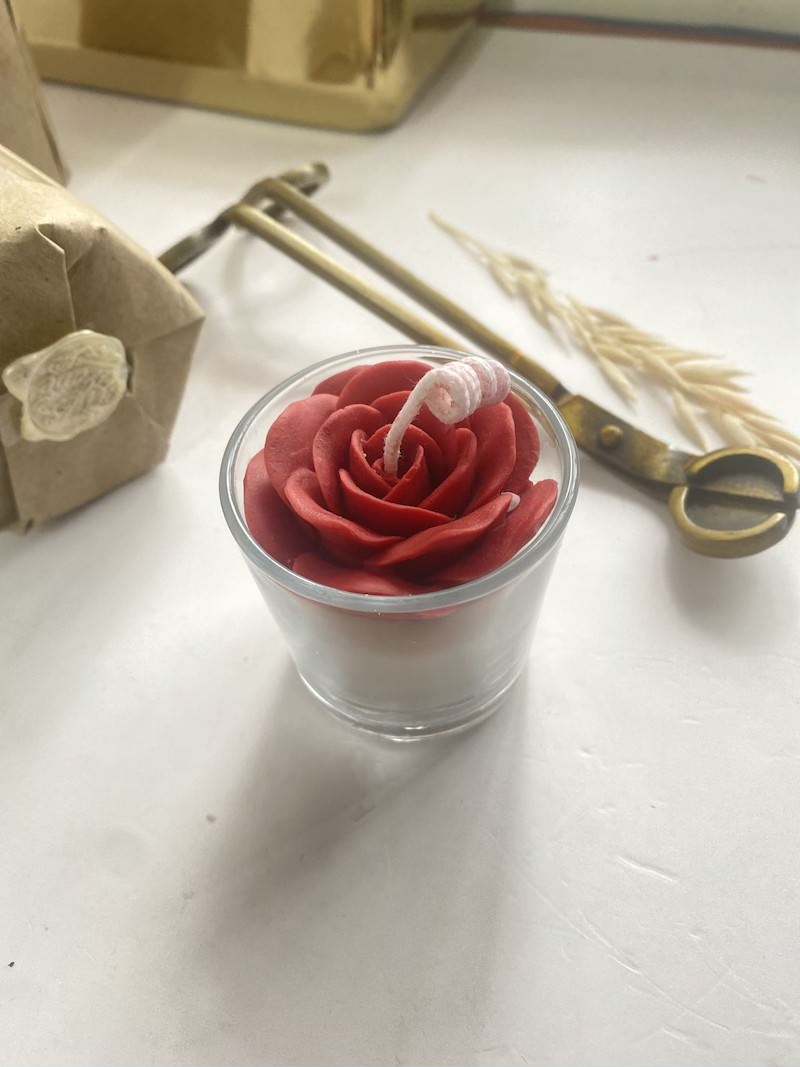 Rose in a Jar Soy Wax Candle