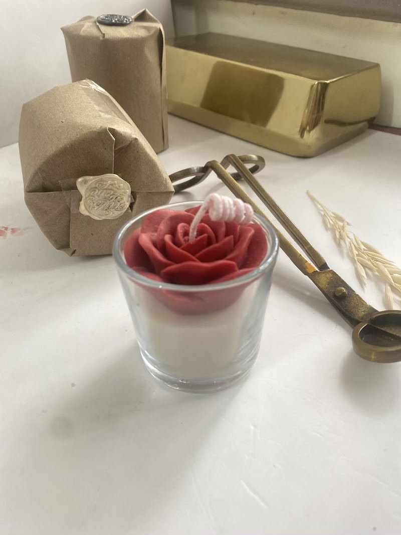 Rose in a Jar Soy Wax Candle