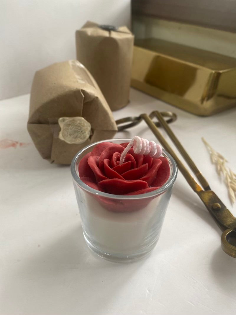 Rose in a Jar Soy Wax Candle