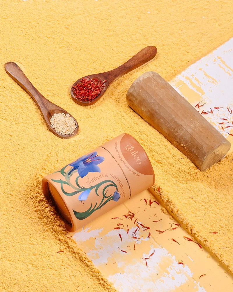 Orange Saffron Sandalwood Herbal Gulal