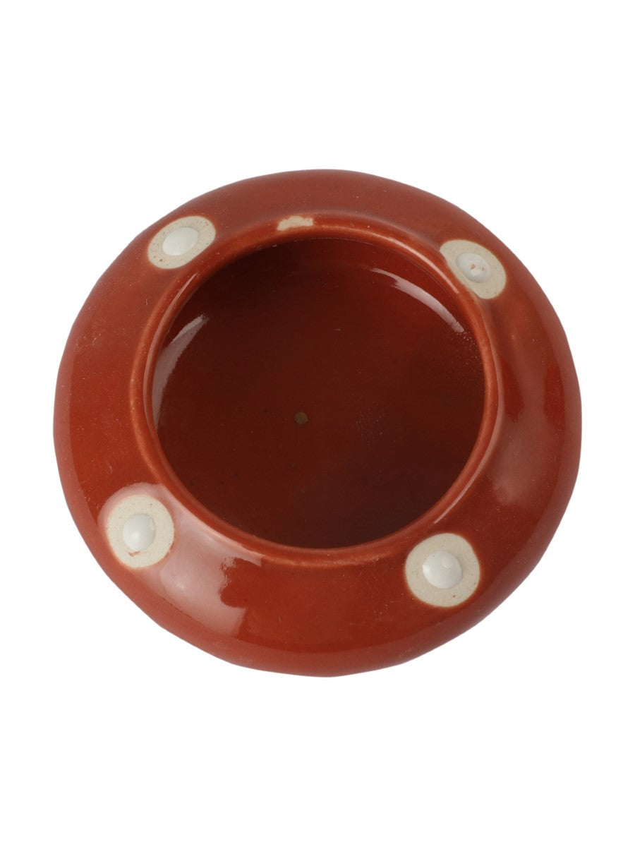 Maroon Ceramic Diya Diwali Gift Box with Tea Lights (Set of 6)