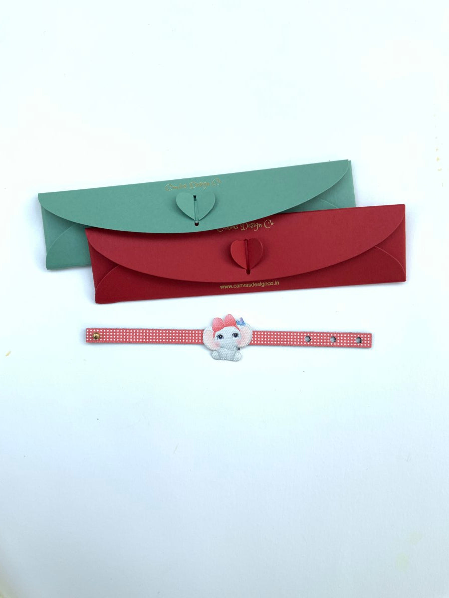 Baby Elephant with Polka Dots Rakhi Band