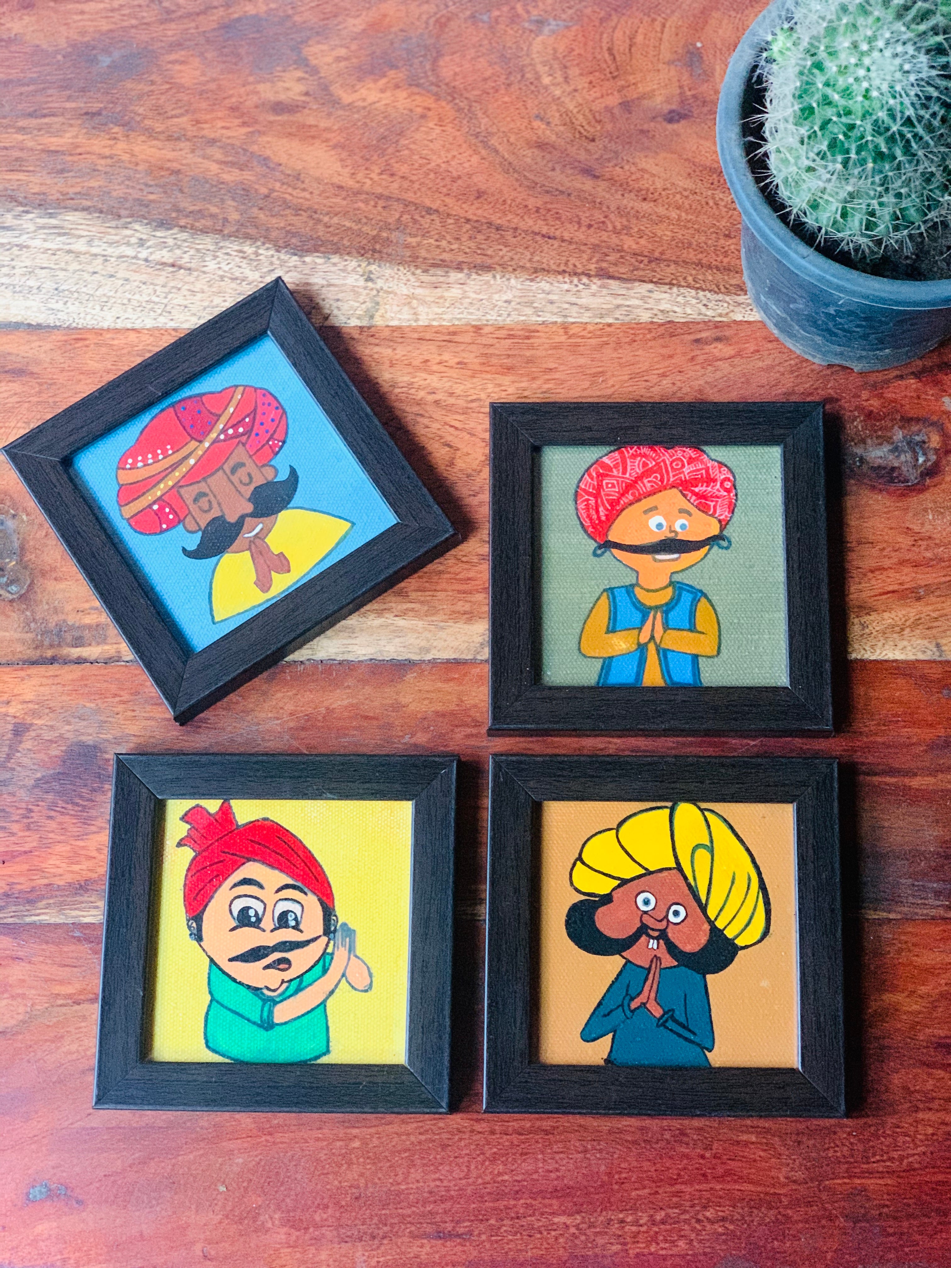 Assorted Padharo Sa Coasters (Set of 4)