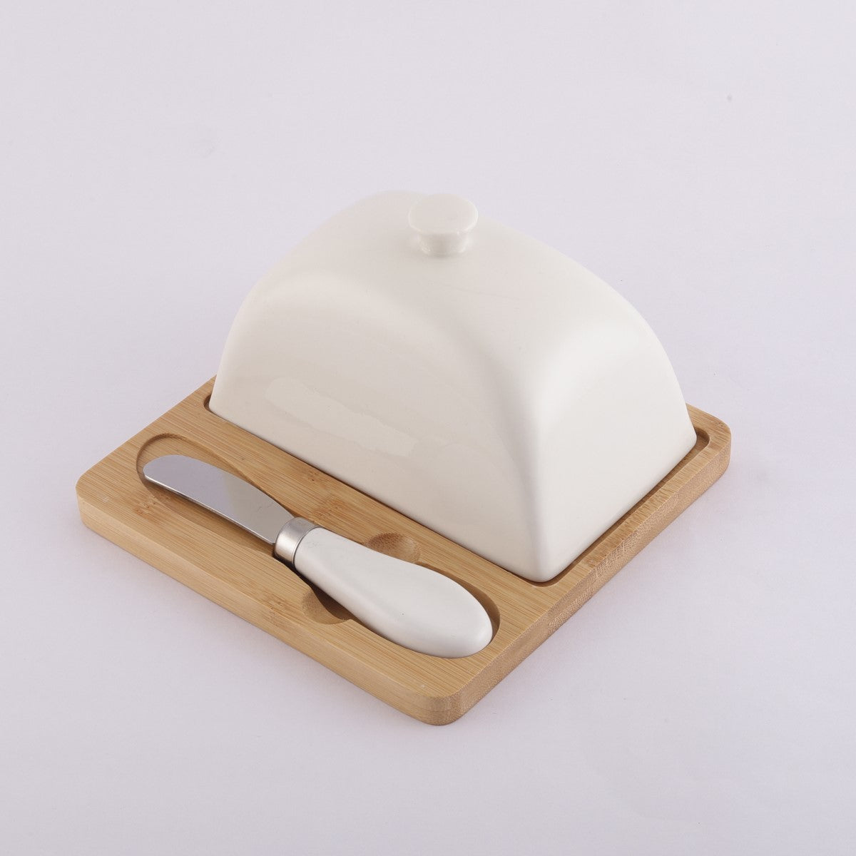 Nordic Style Butter Box with Cover, Base & Knife
