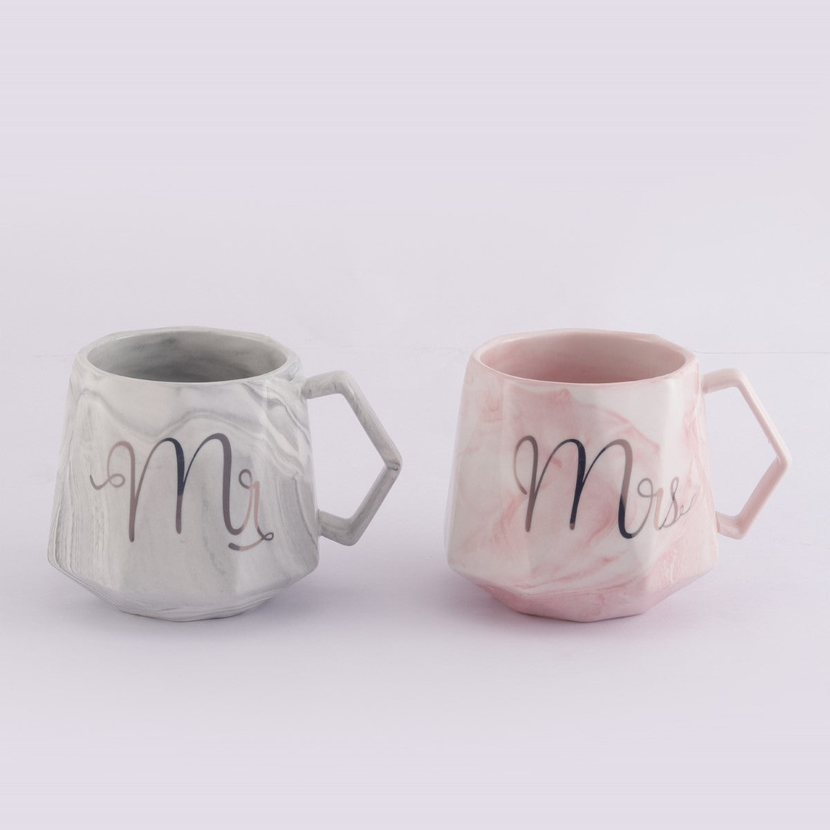 Marble Mr & Mrs Couple Mugs (Set of 2)