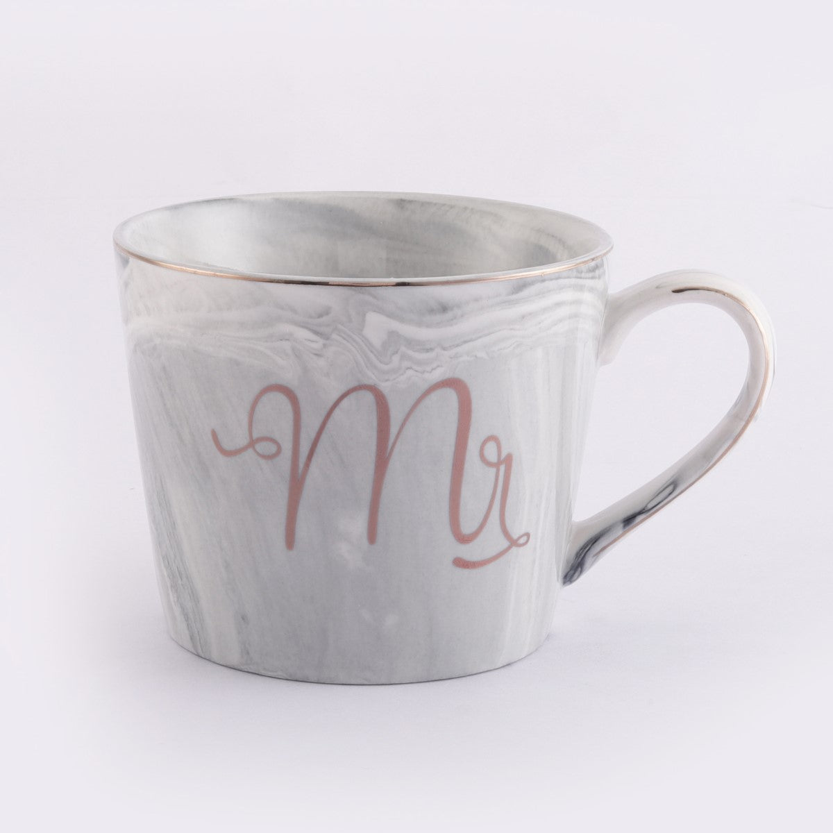 Mr & Mrs Grey & Pink Mugs (Set of 2)