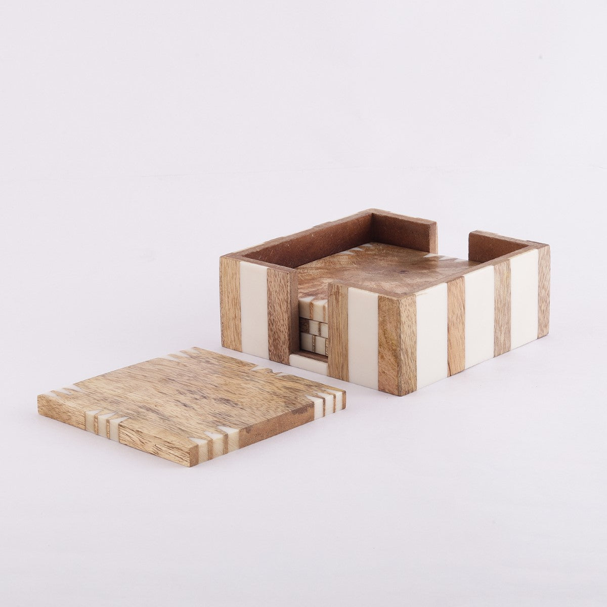 Wooden Quad Coaster- Set Of 4