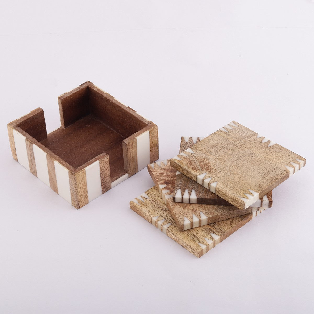 Wooden Quad Coaster- Set Of 4