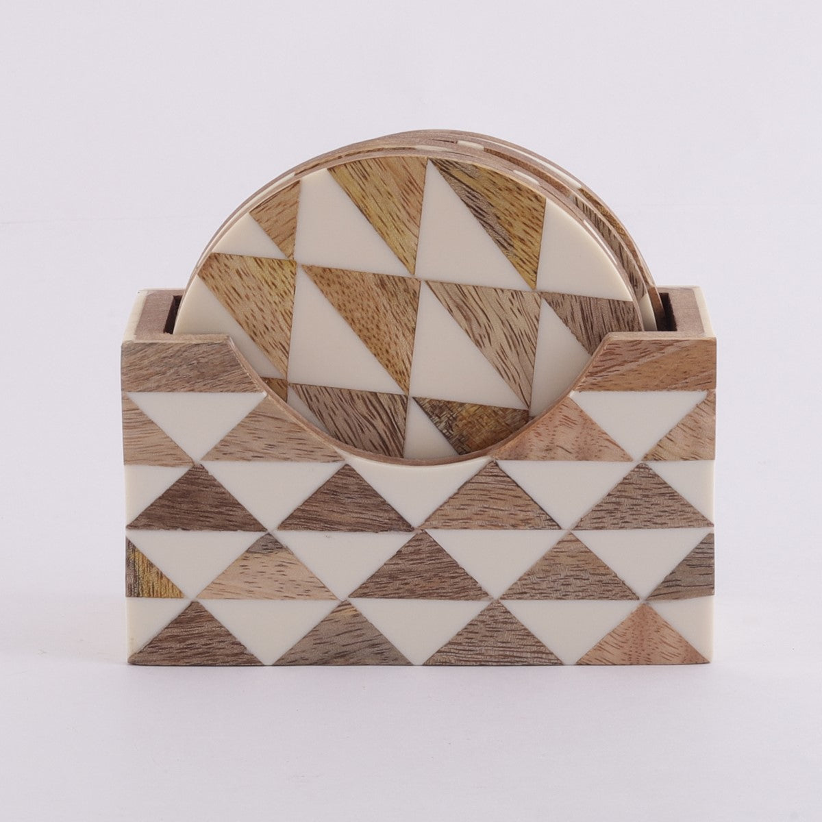 Wooden Trine Coaster- Set Of 4