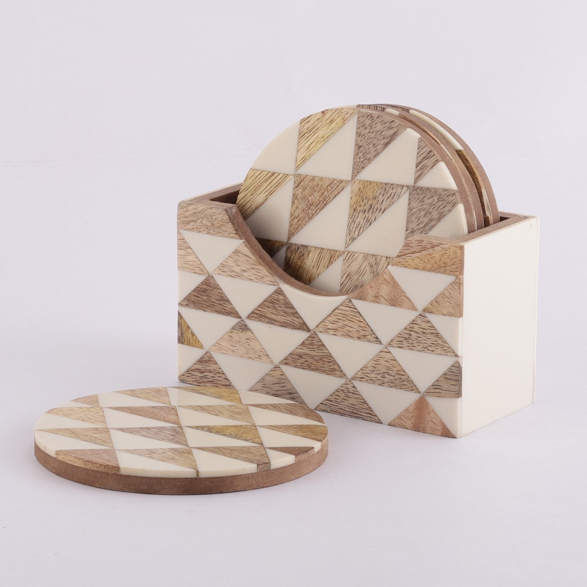 Wooden Trine Coaster- Set Of 4