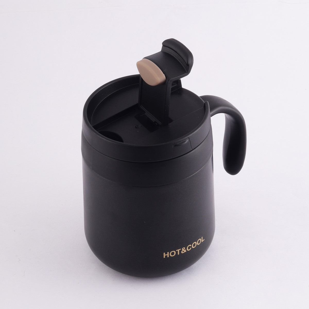 Double Walled Insulated Travel Mug with Handle